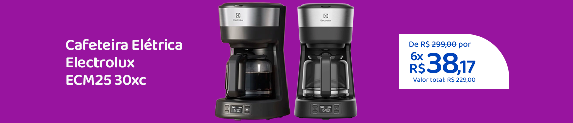 Ofertas da semana - Cafeteira Elétrica Electrolux ECM25 30