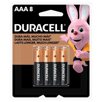 Pilha Alcalina Duracell AAA Palito 8 Un...