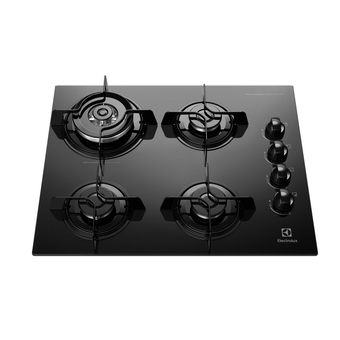 Cooktop a Gás Electrolux KE4TP 4 Bocas Mesa de Vidro Preto Bivolt